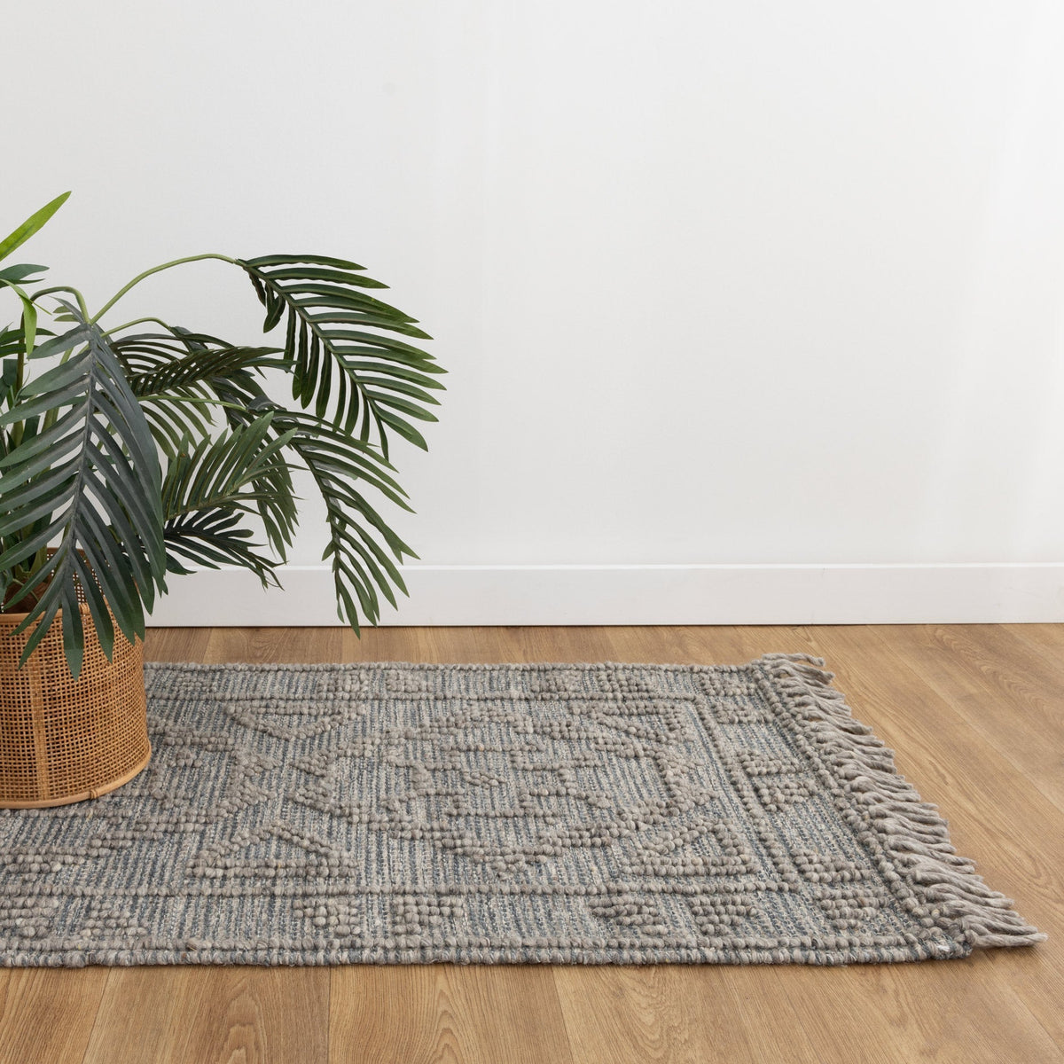 Diego Ornamental Grey Multi Wool Rug - DIEG03 – view 7