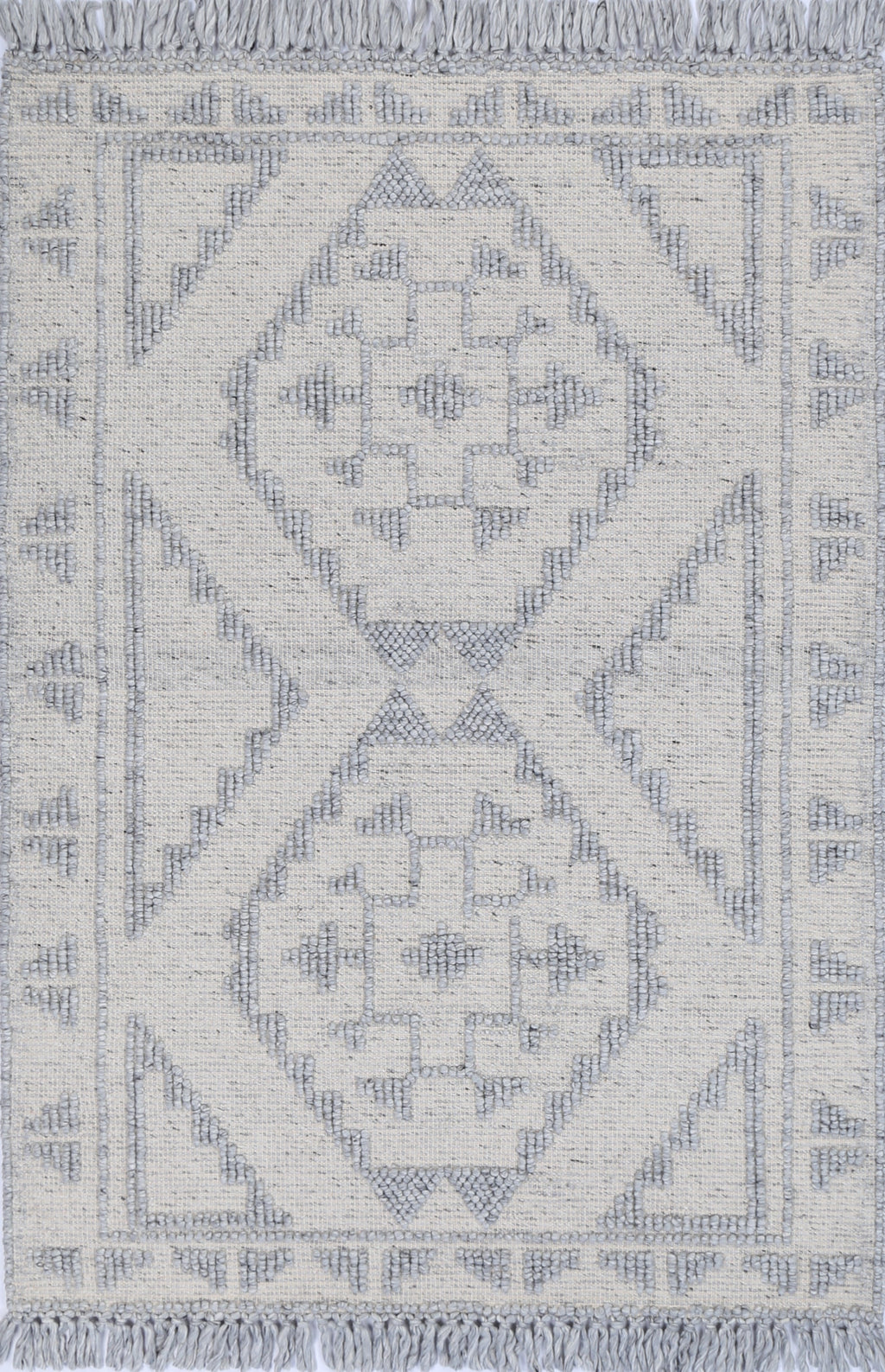 Diego Ornamental Grey Wool Rug - DIEG03 – view 2