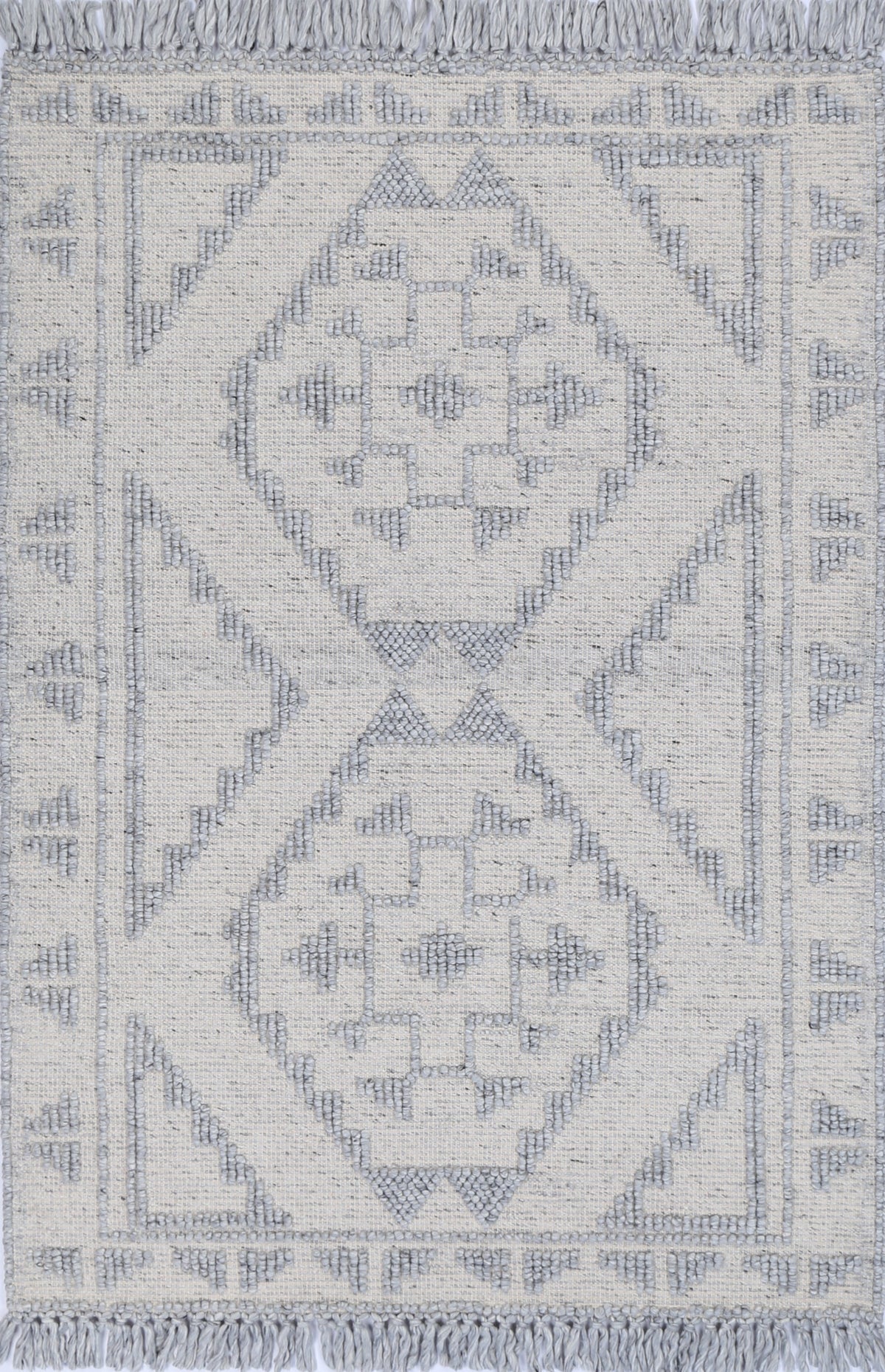 Diego Ornamental Grey Wool Rug - DIEG03 – view 2