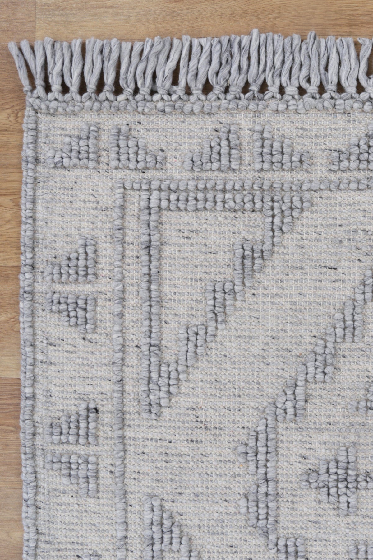 Diego Ornamental Grey Wool Rug - DIEG03 – view 3