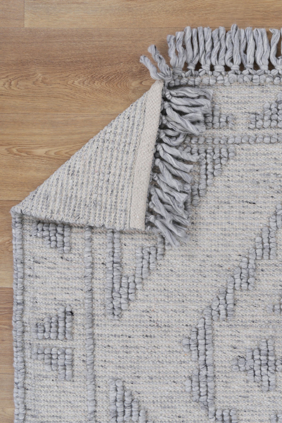 Diego Ornamental Grey Wool Rug - DIEG03 – view 4