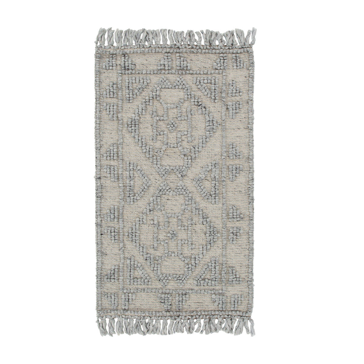 Diego Ornamental Grey Wool Rug - DIEG03 – view 5