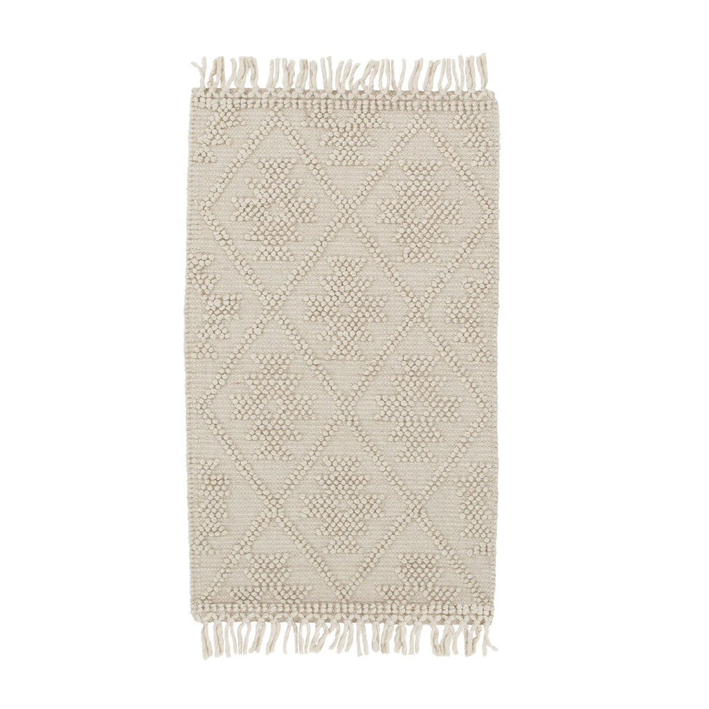 Diego Geometric Beige Wool Rug - DIEG04 – view 5