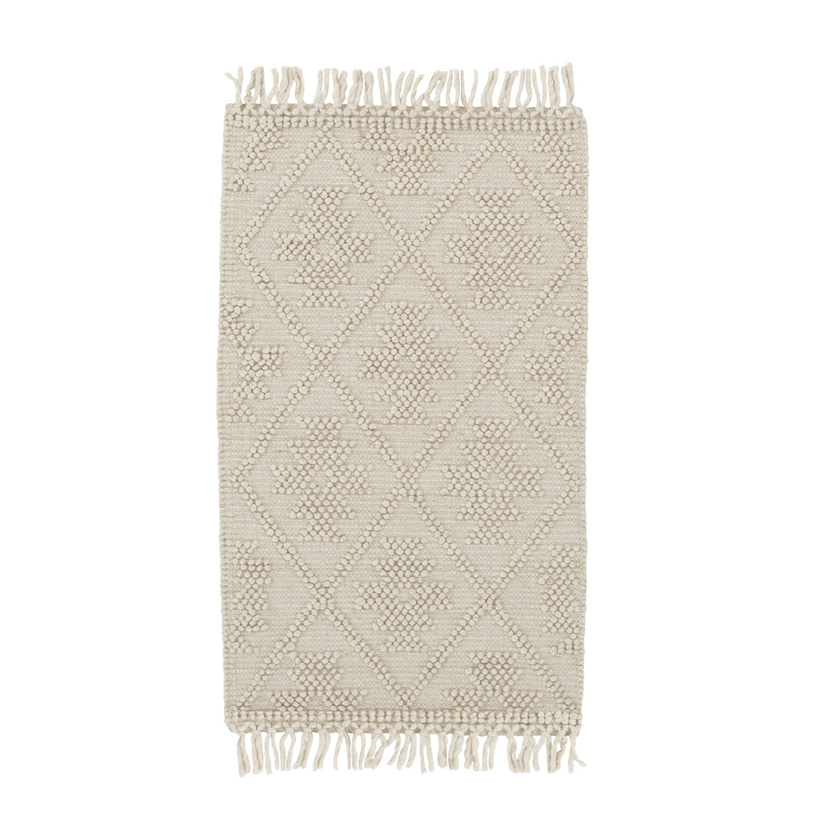 Diego Geometric Beige Wool Rug - DIEG04 – view 5