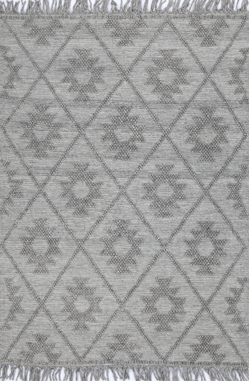 Diego Geometric Grey Multi Wool Rug - DIEG04 – view 2