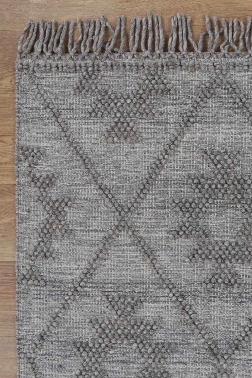 Diego Geometric Grey Multi Wool Rug - DIEG04 – view 3