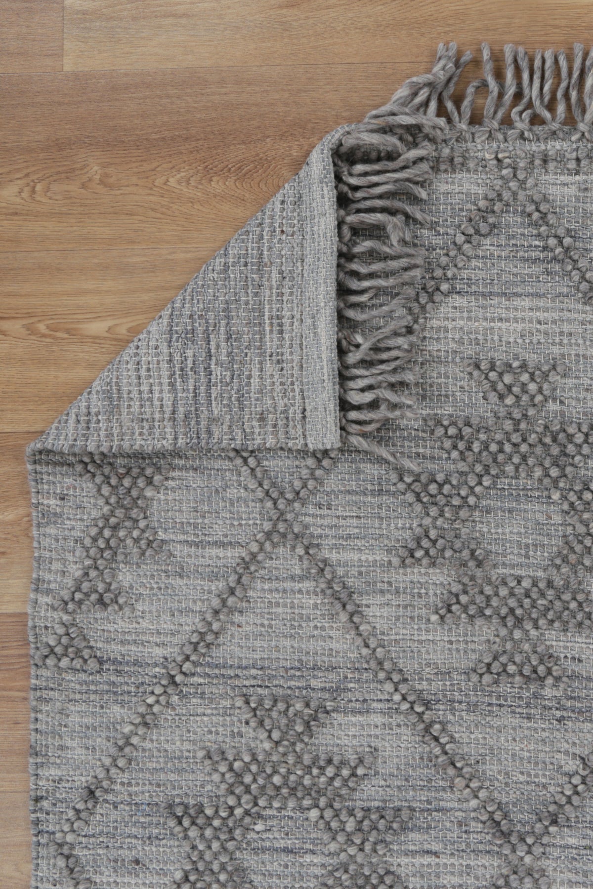 Diego Geometric Grey Multi Wool Rug - DIEG04 – view 4