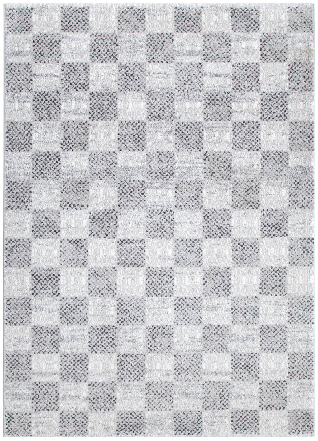 Dorado Grey Checkered Rug - D002 – view 2