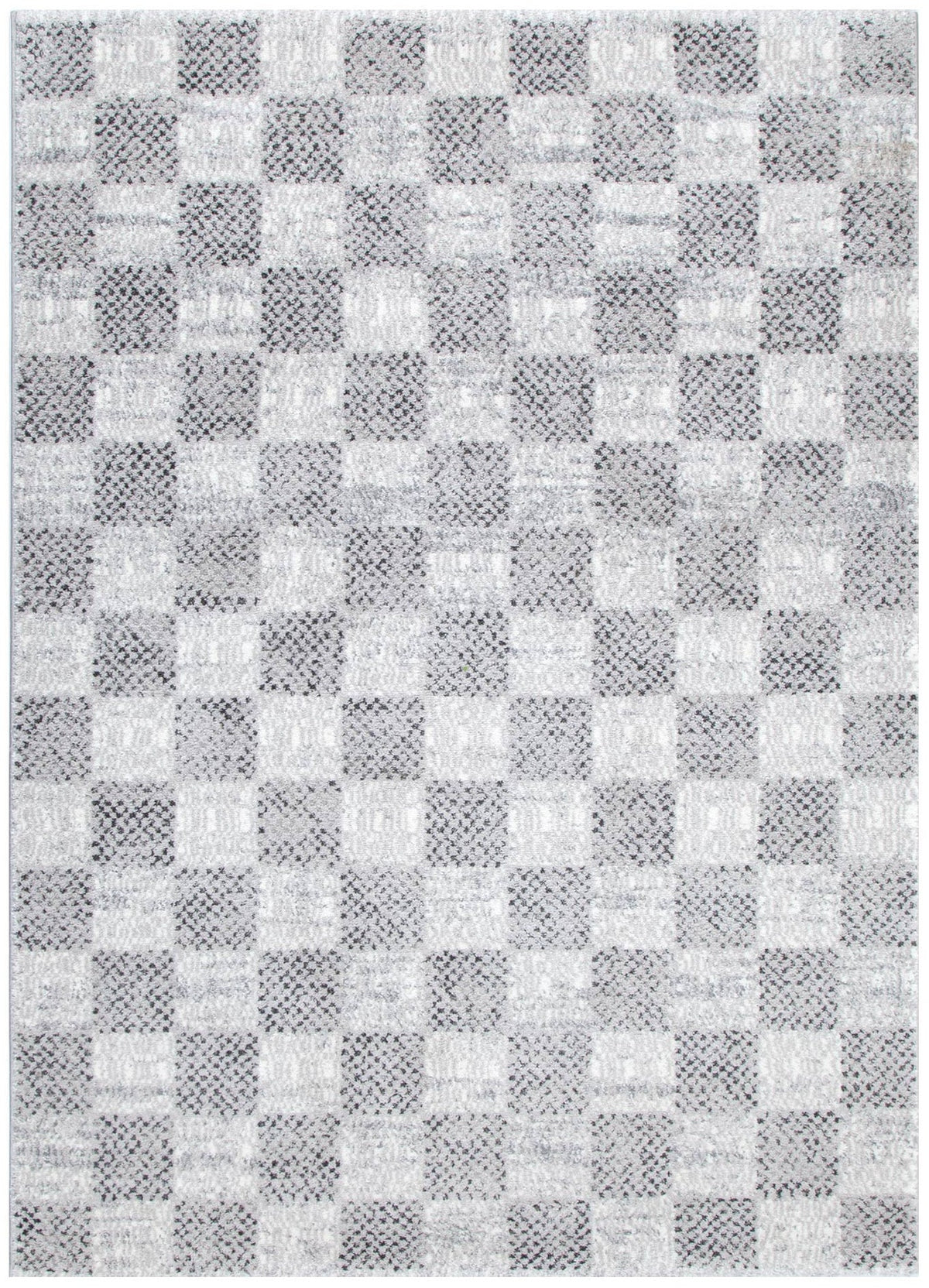 Dorado Grey Checkered Rug - D002 – view 2