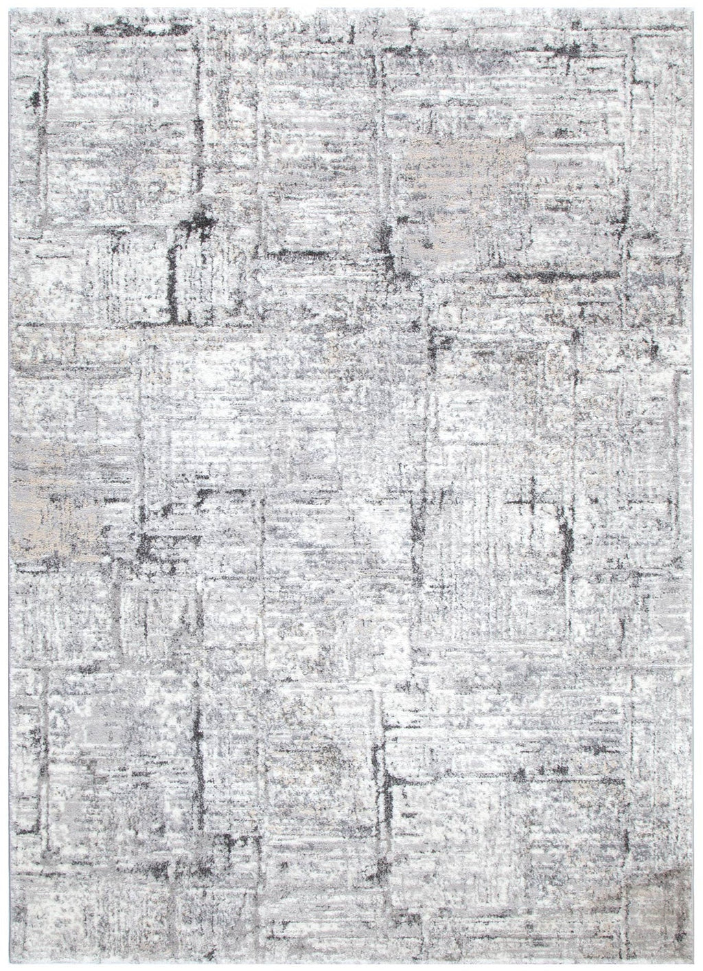 Dorado D003 Grey Distressed Lines Rug – view 2