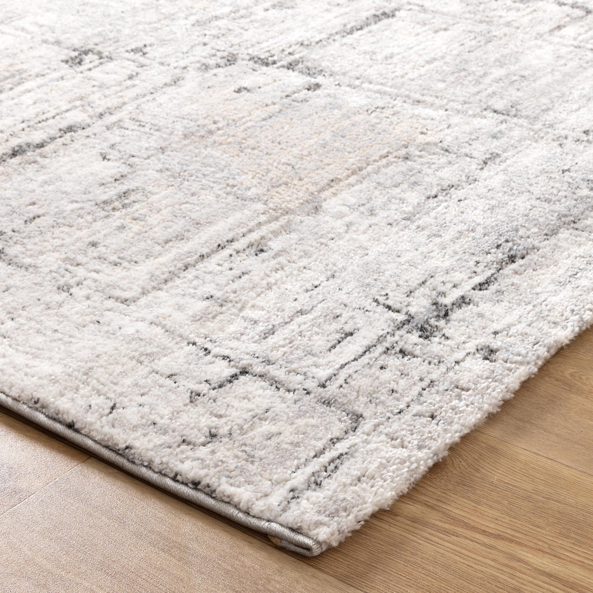 Dorado D003 Grey Distressed Lines Rug – view 3