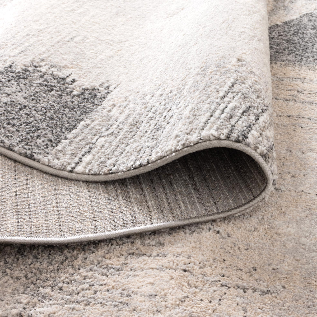 Dorado D005 Grey Beige Faded Abstract Rug – view 4
