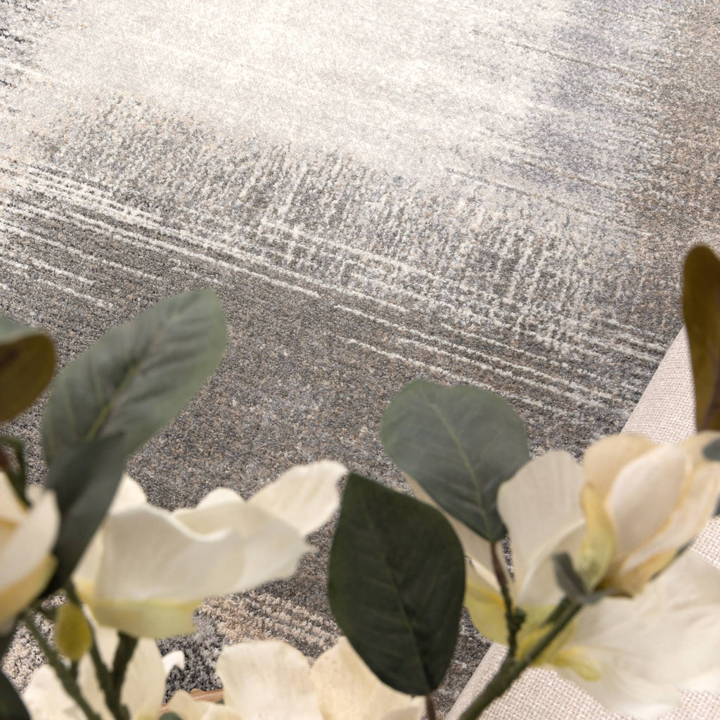 Dorado D005 Grey Beige Faded Abstract Rug – view 5