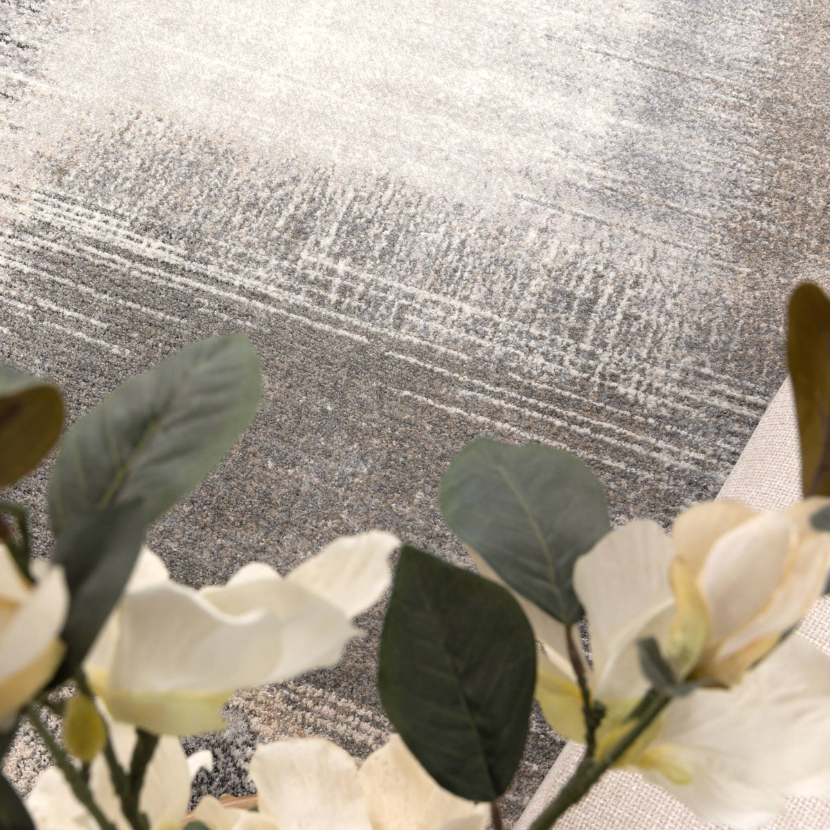 Dorado D005 Grey Beige Faded Abstract Rug – view 5