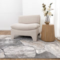 Dorado Grey Beige Sandstone Rug - D006 styled with furniture