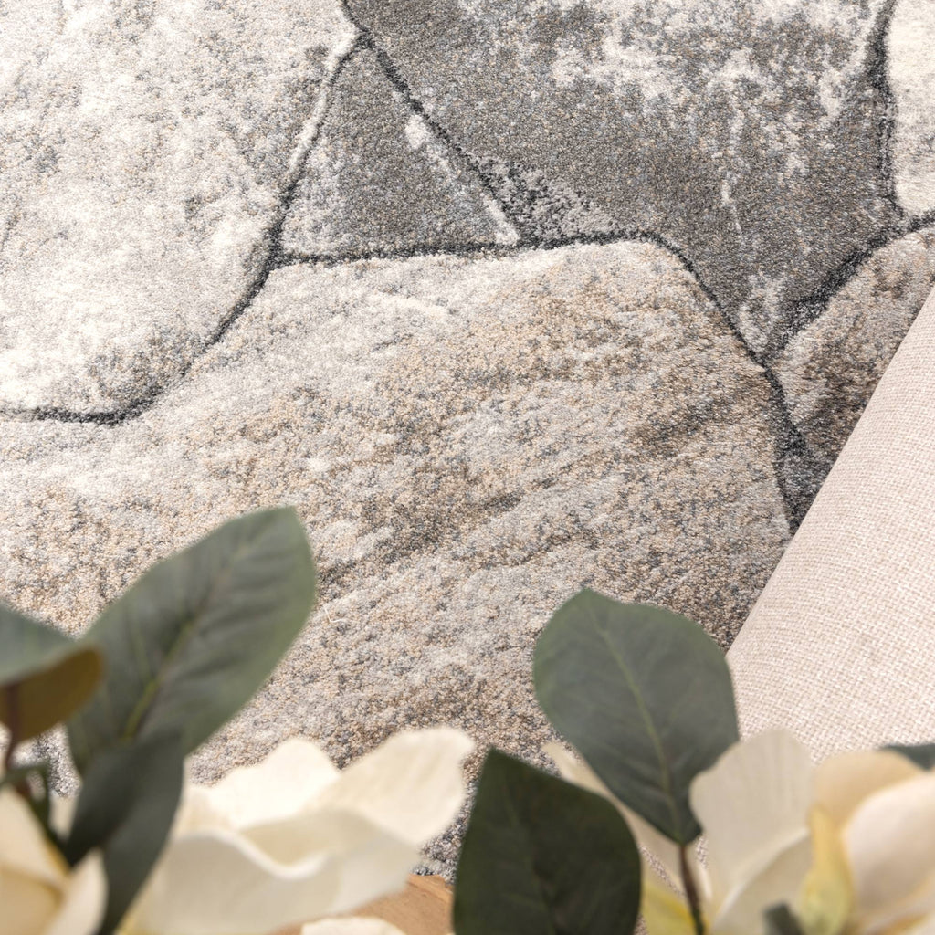 Dorado Grey Beige Sandstone Rug - D006 – view 5