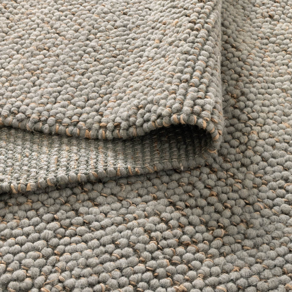 Eco Weave Duck Egg Blue Jute and Wool Rug – view 4