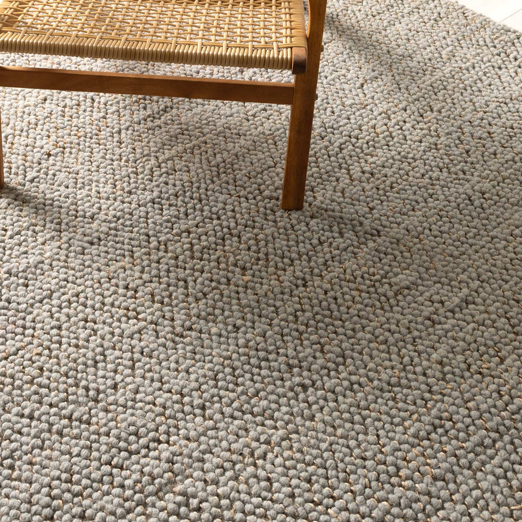 Eco Weave Duck Egg Blue Jute and Wool Rug – view 5