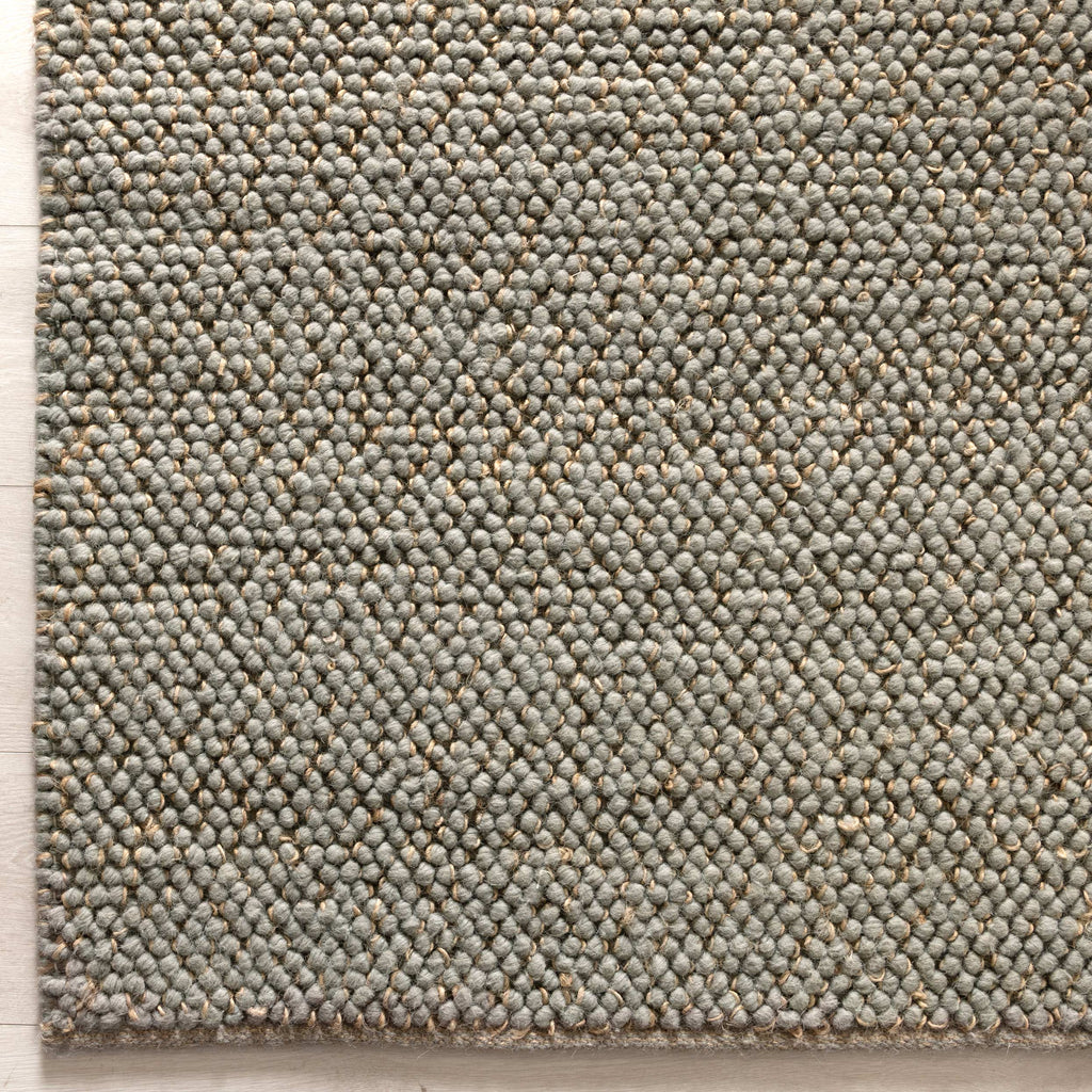 Eco Weave Duck Egg Blue Jute and Wool Rug – view 6