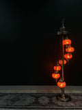 Turkish Mosaic Floor Lamp 7pc- Orange-Flower