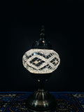Mosaic Table Lamp White Diamond