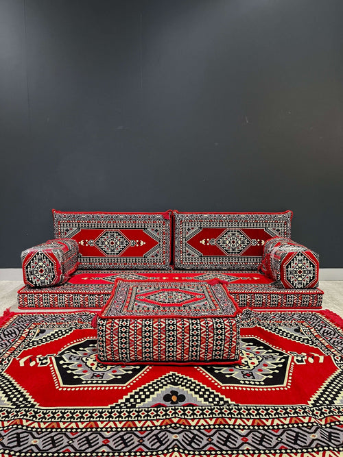 Arabian Majlis (Full Arabic Seat) Red Palace