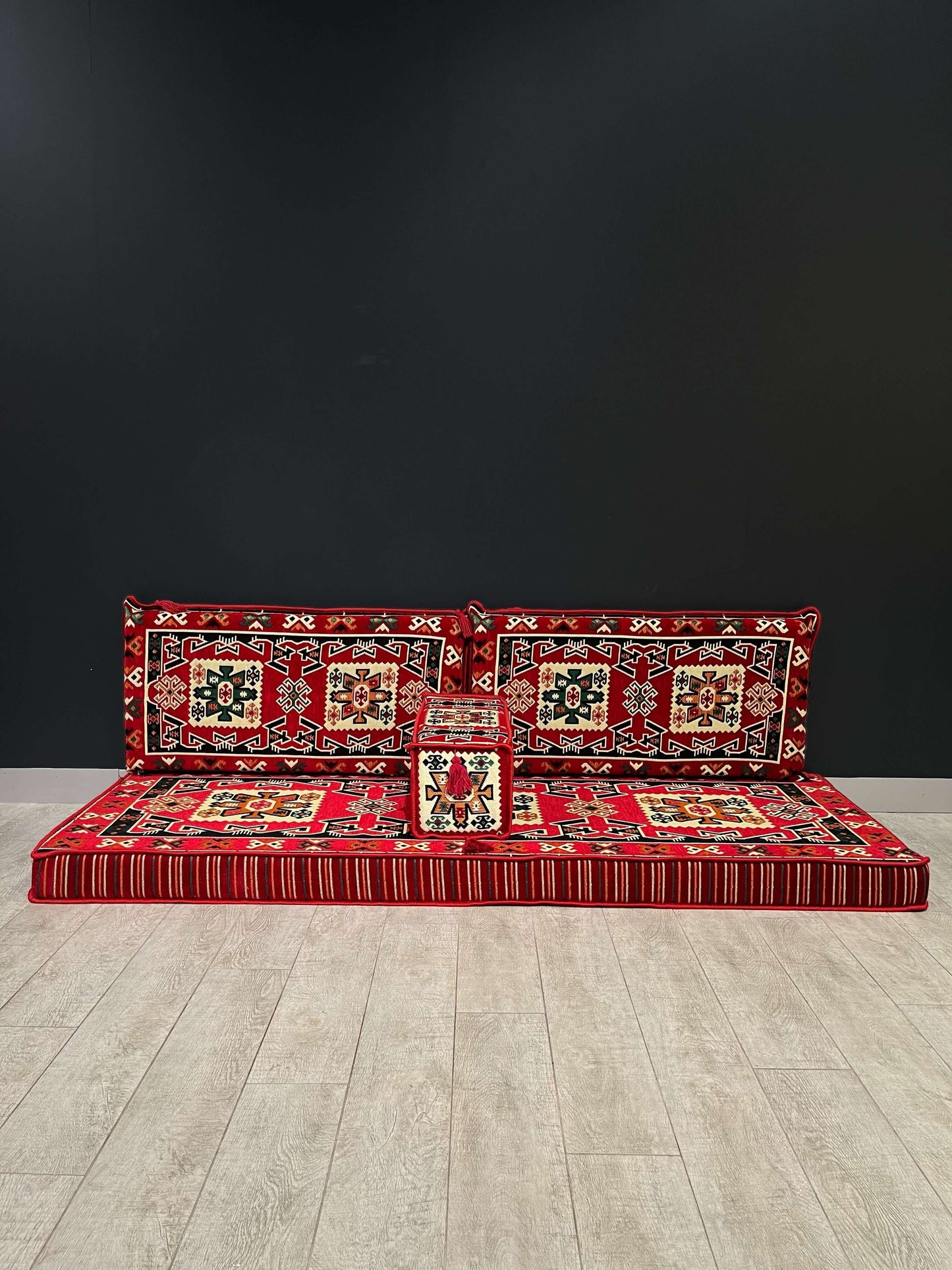 Arabian Majlis (Divan Set) Red-Authentic