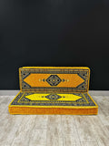 Double Seater Majlis Sofa Yellow Palace