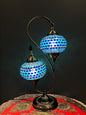 Double-Swan Mosaic Lamp Blue Diamond Lamps   