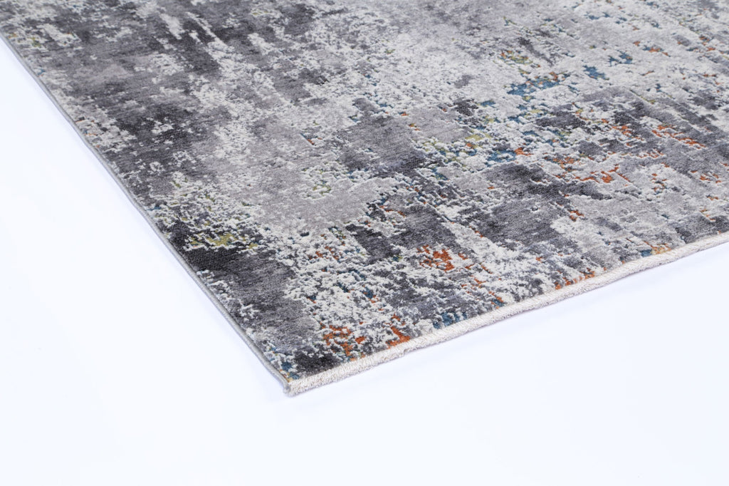 Almeras E0046-110 Grey Multicolour Watercolour Rug – view 3