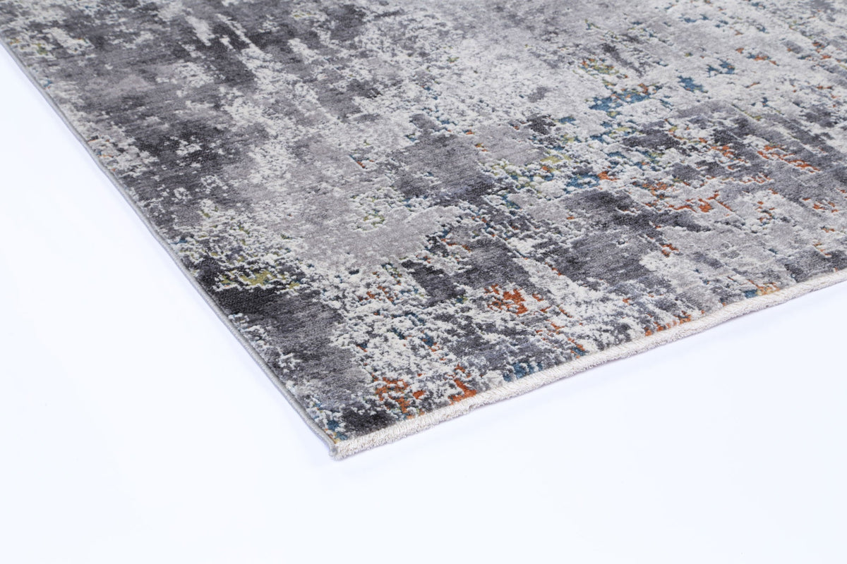 Almeras E0046-110 Grey Multicolour Watercolour Rug – view 3