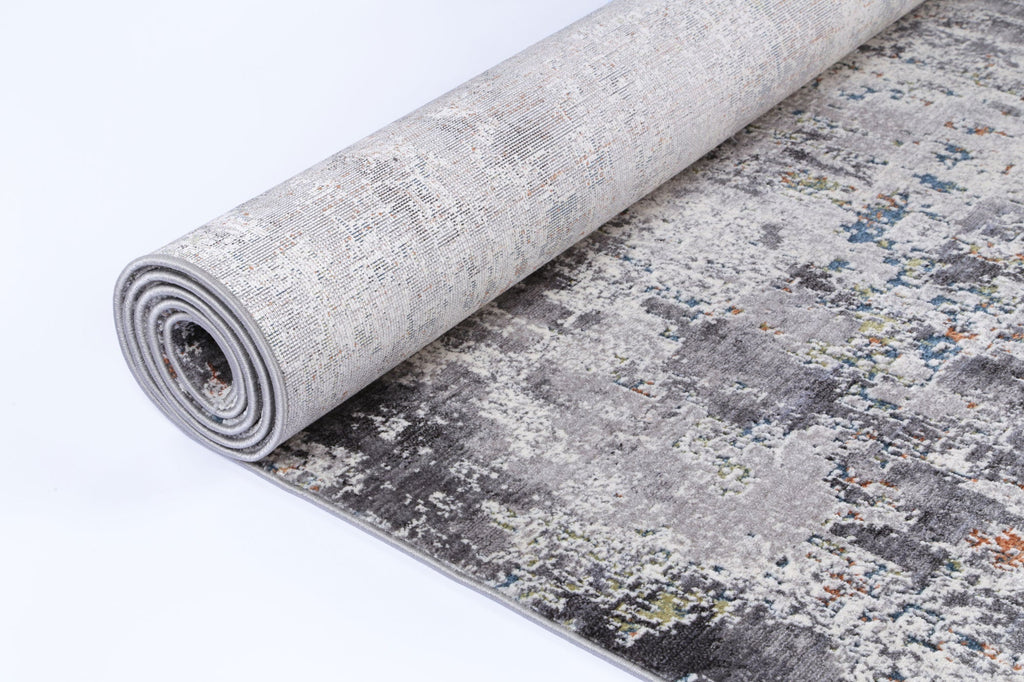 Almeras E0046-110 Grey Multicolour Watercolour Rug – view 4