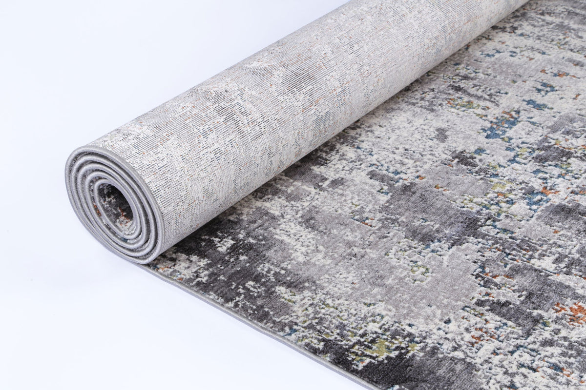 Almeras E0046-110 Grey Multicolour Watercolour Rug – view 4