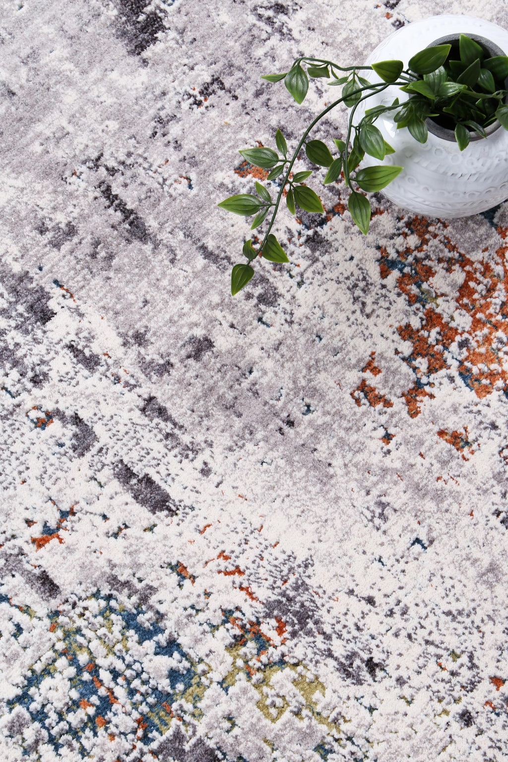 Almeras E0046-110 Grey Multicolour Watercolour Rug – view 5