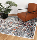 Estate Manor Traditional Beige Rug - 02BEIG styled with furniture