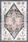 Estate Fair Field Traditional Black Rug - 03CREA full product view