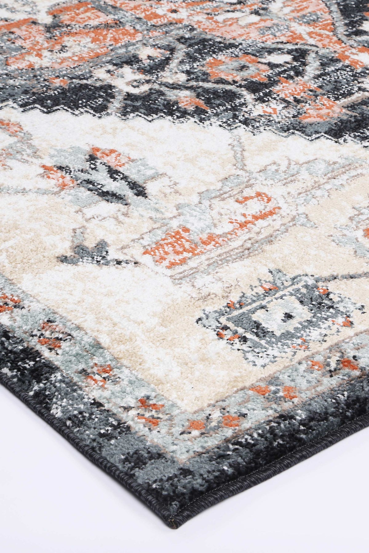 Estate Fair Field Traditional Black Rug - 03CREA – view 4