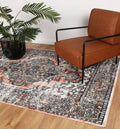 Estate Pensmore Traditional Beige Rug - 6BEIG styled with furniture
