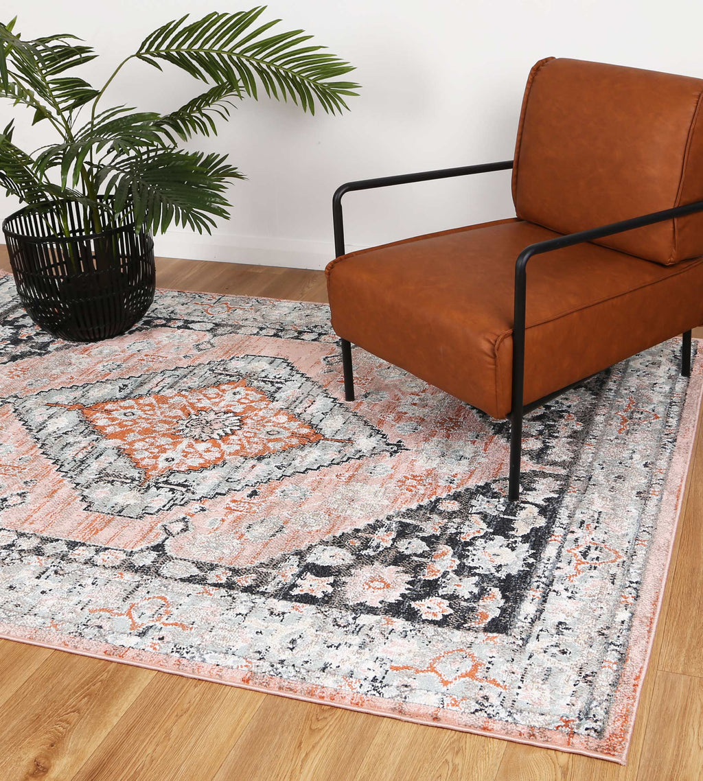 Estate Versailles Traditional Beige Rug - 07BEIG styled with furniture