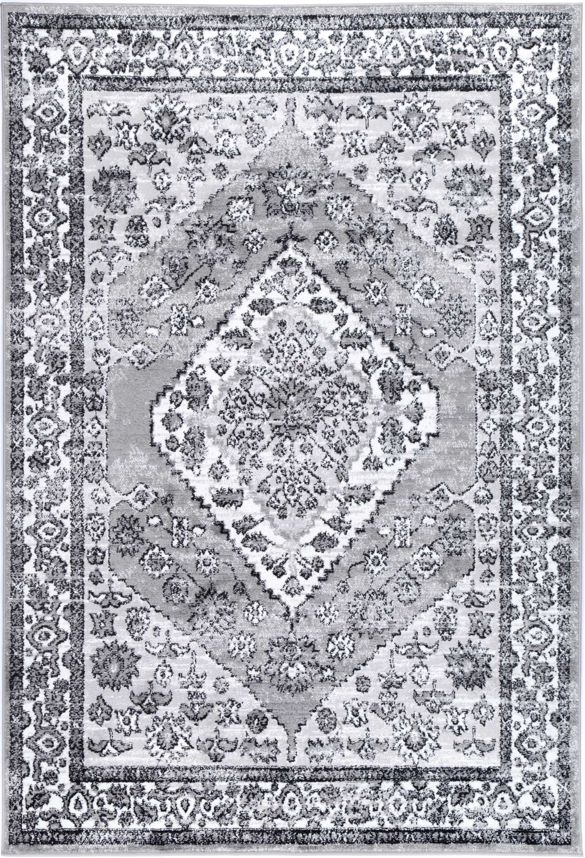 Estate Safra Traditional Grey Rug - 09GREY – view 2