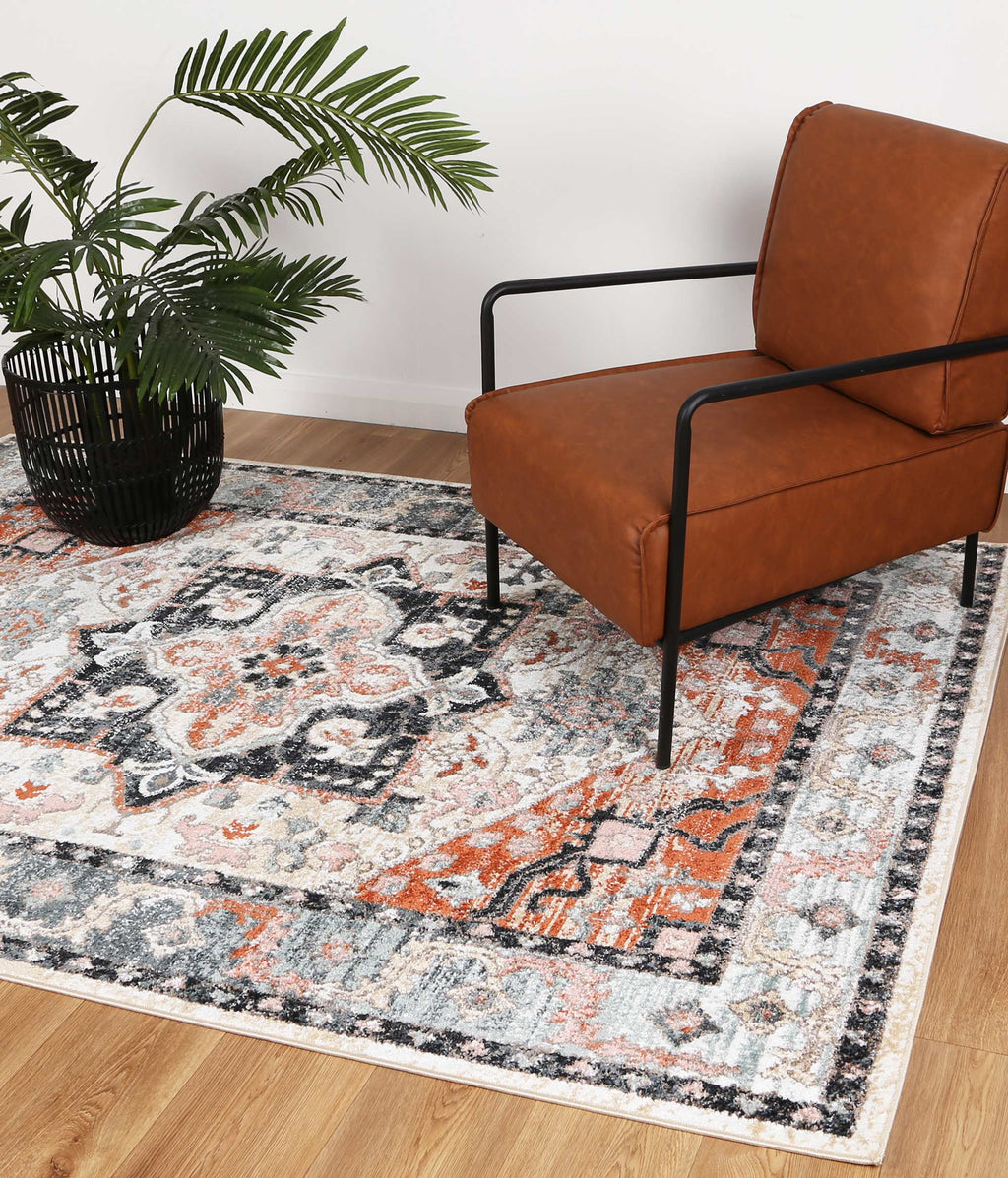 Estate Antilia Traditional Terracotta Rug - 11TERR styled with furniture