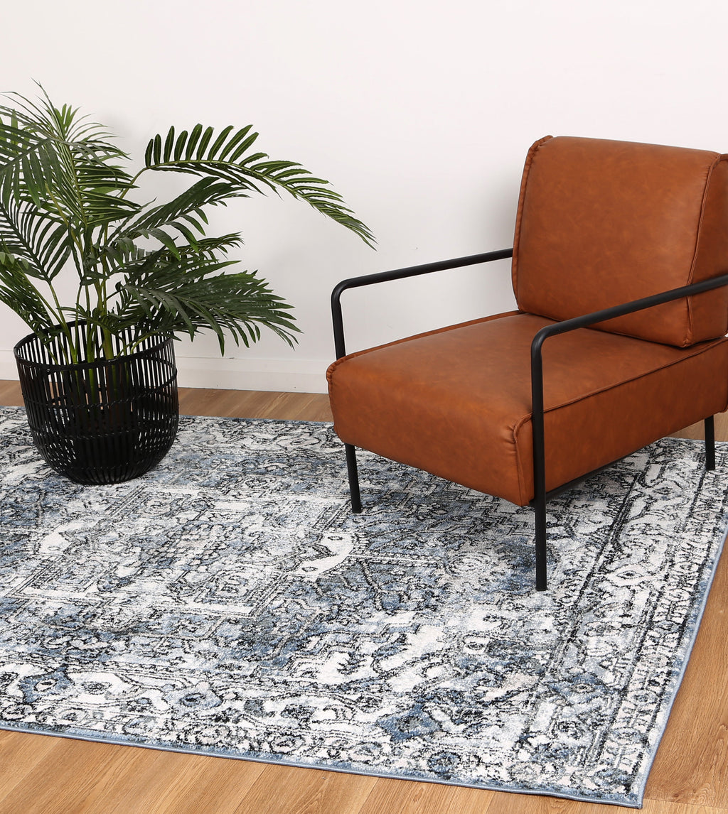 Estate La Palais Traditional Blue Rug - 18BLUE styled with furniture