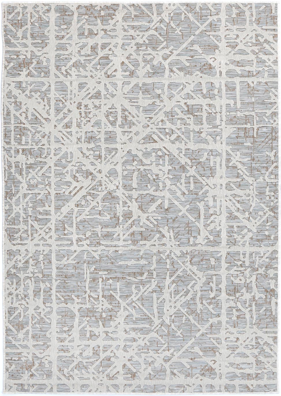 Everest Aqua Abstract Rug - 2096 full product view