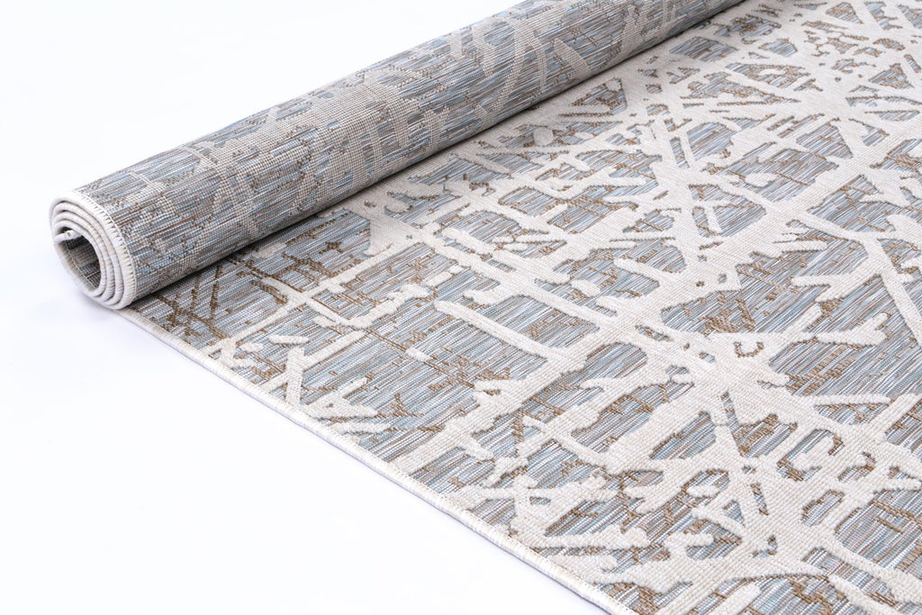 Everest Aqua Abstract Rug - 2096 – view 4