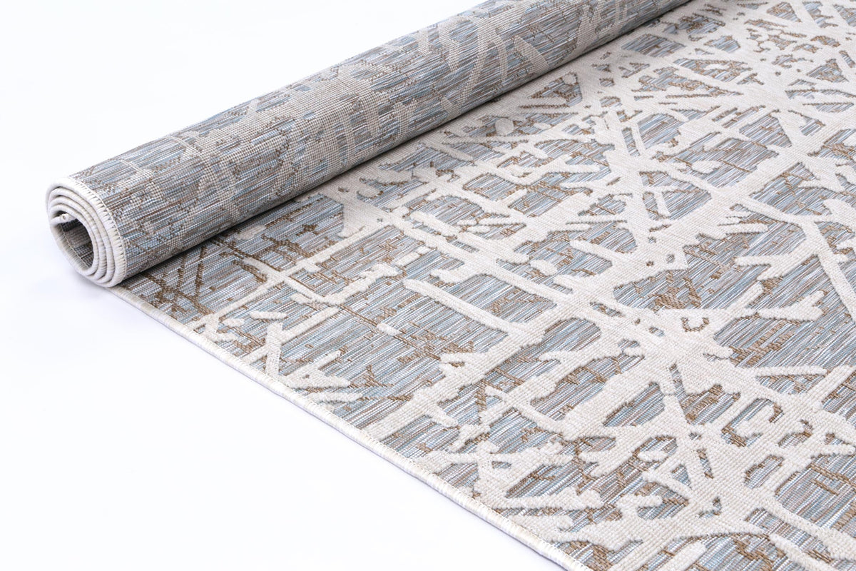 Everest Aqua Abstract Rug - 2096 – view 4