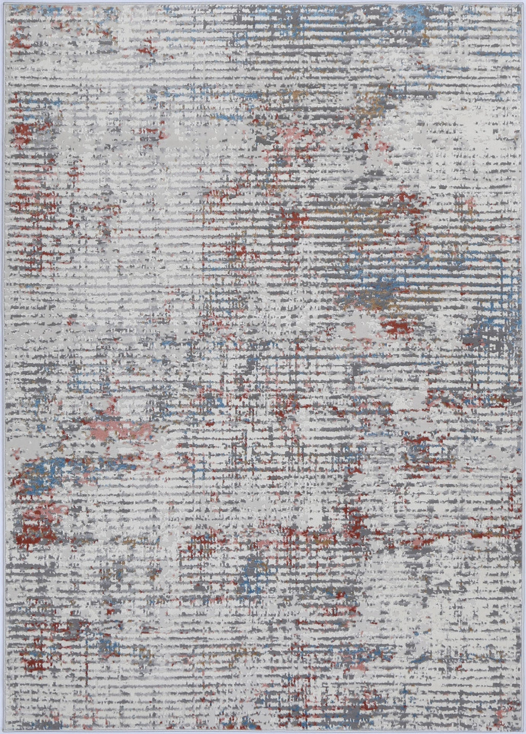 Expressions EX14 Grey Multi Linear Rug – view 1