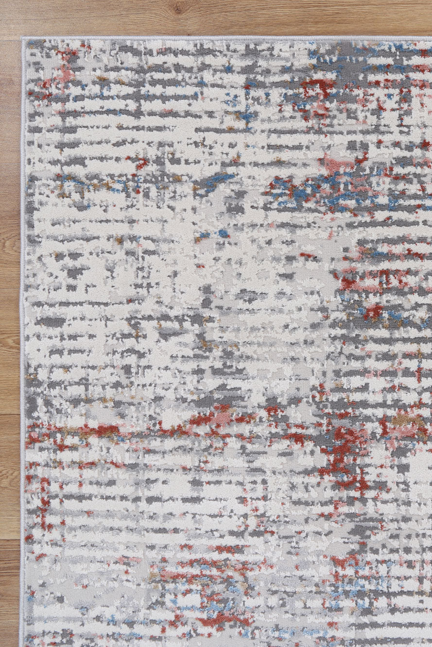 Expressions EX14 Grey Multi Linear Rug – view 4