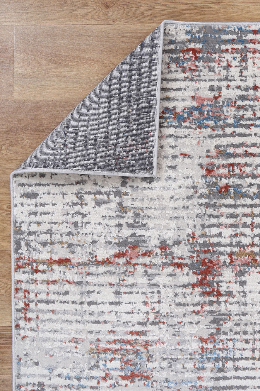 Expressions EX14 Grey Multi Linear Rug – view 3