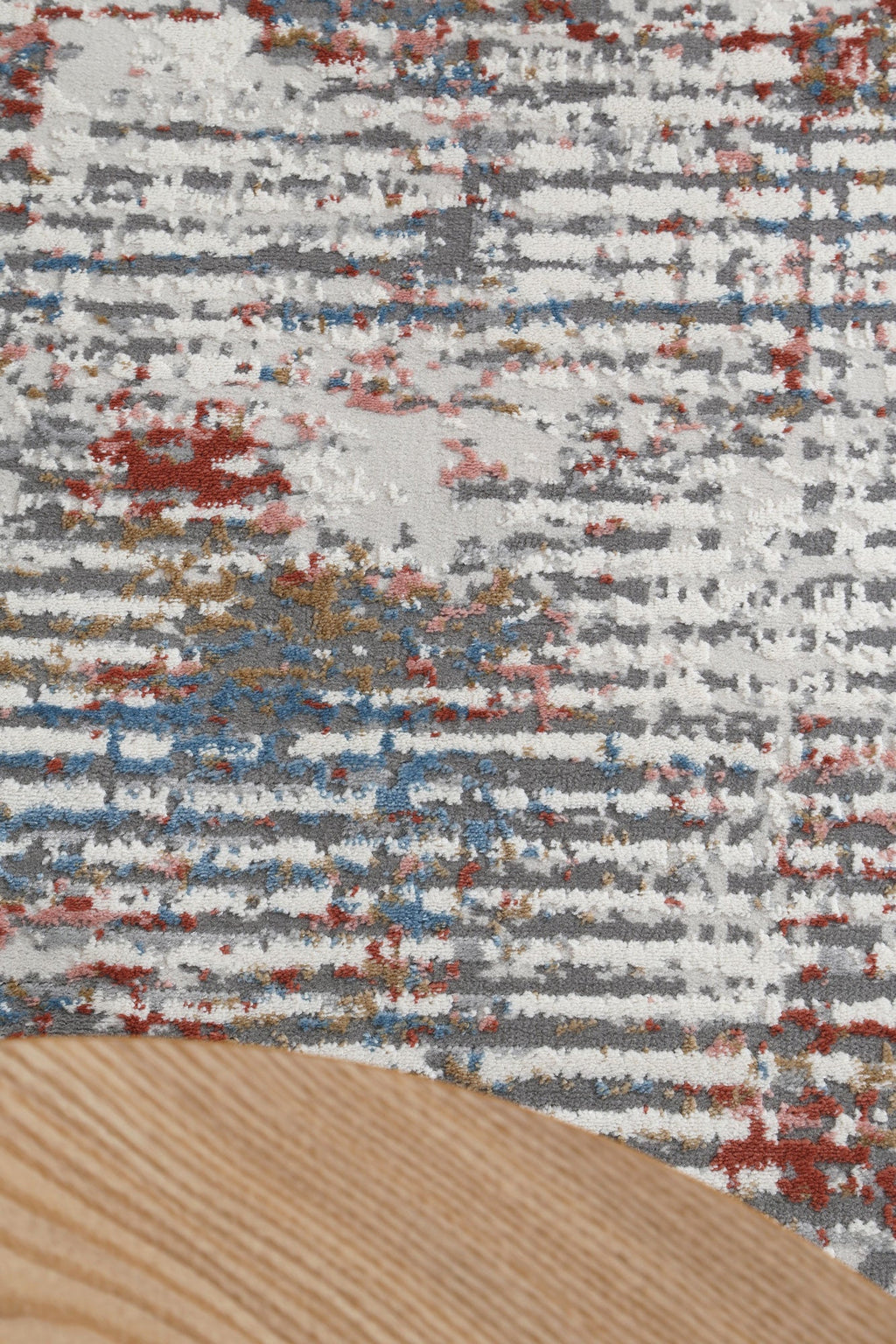 Expressions EX14 Grey Multi Linear Rug – view 2