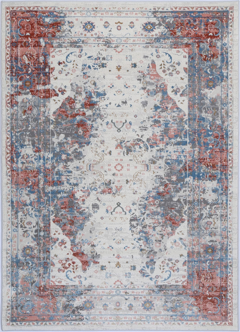 Expressions EX15 Blue Red Oriental Rug – view 1
